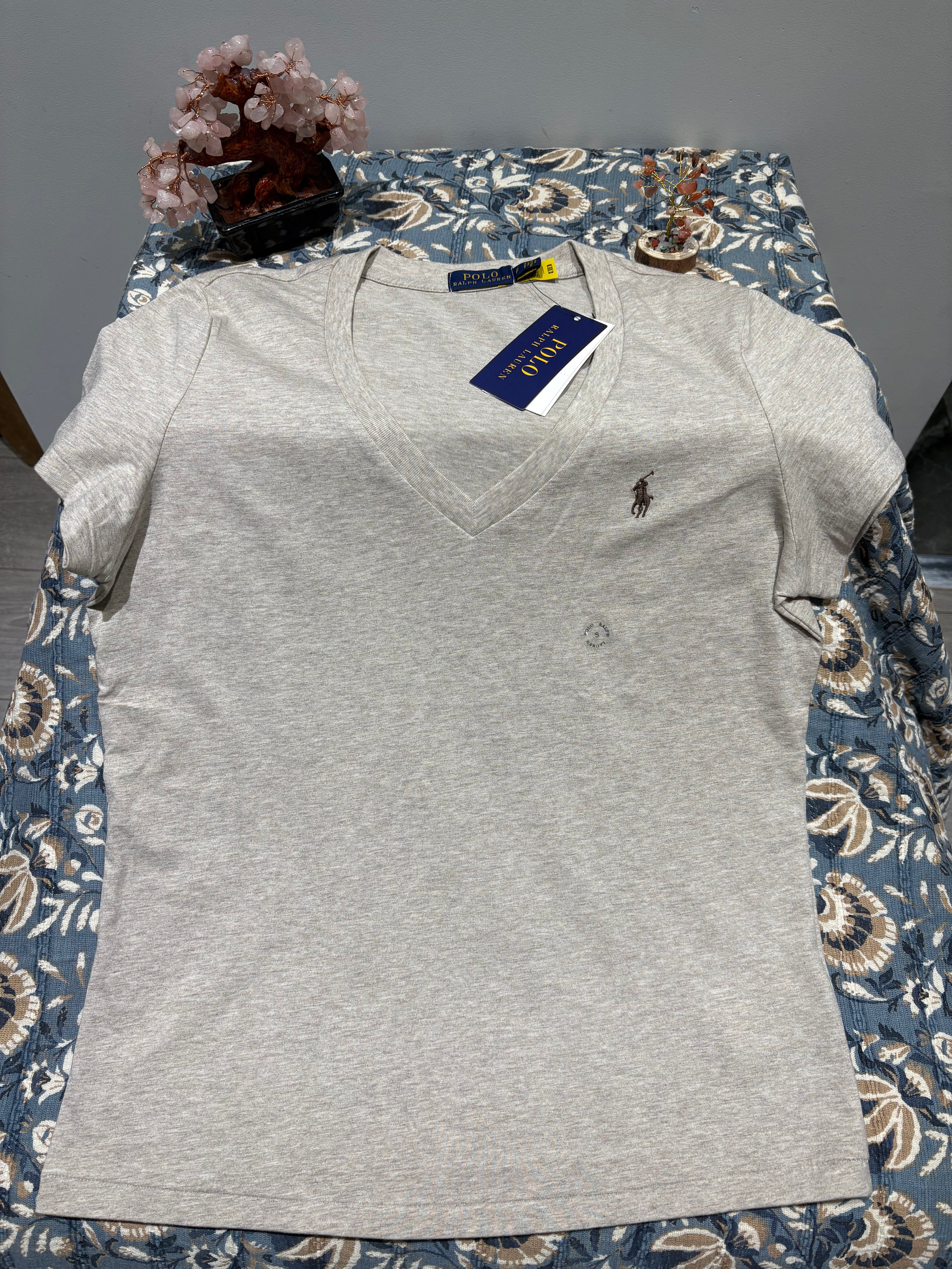 RL V-Neck T-Shirt - Oatmeal