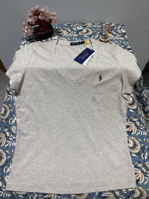 RL V-Neck T-Shirt - Oatmeal