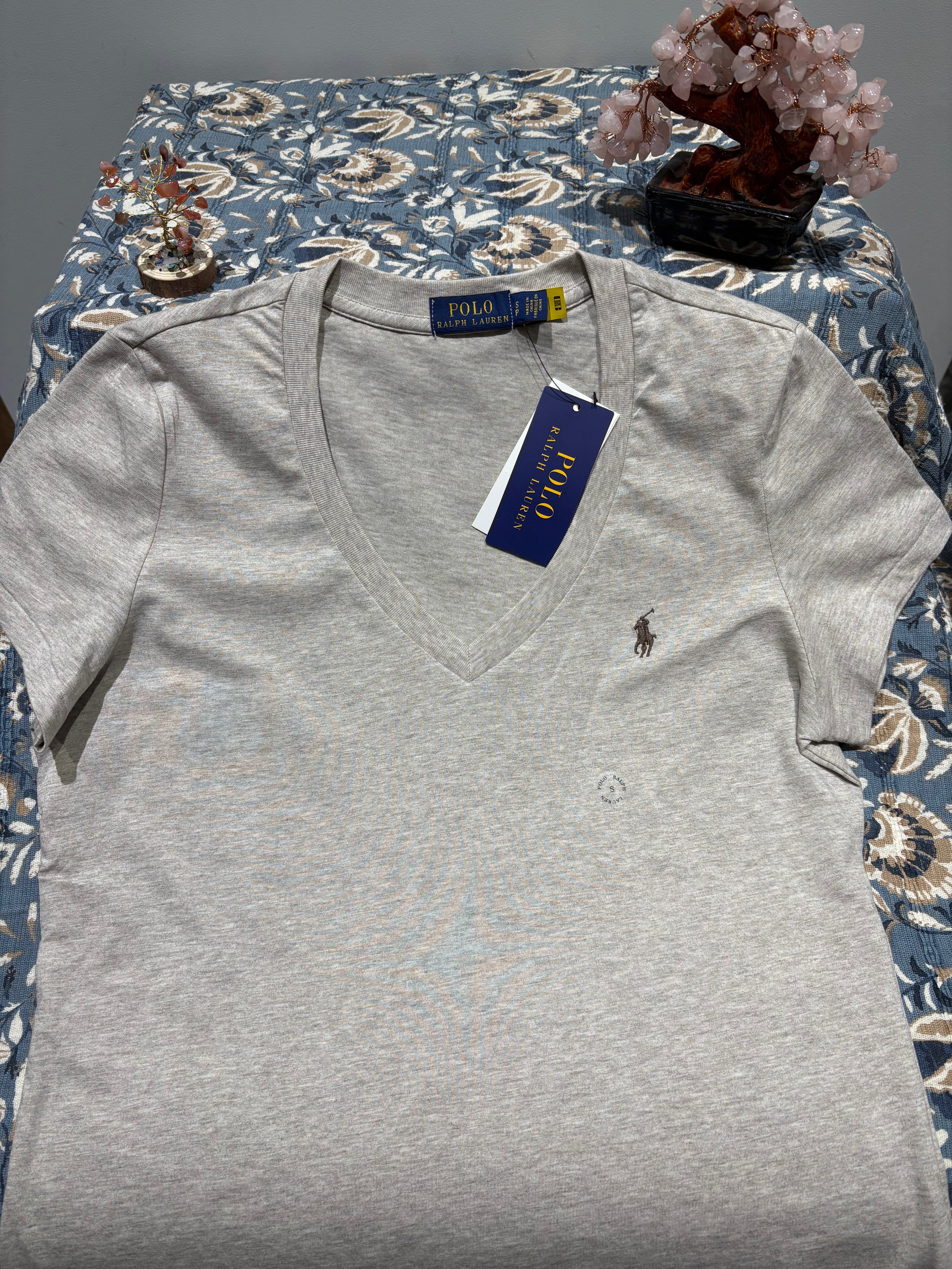 RL V-Neck T-Shirt - Oatmeal