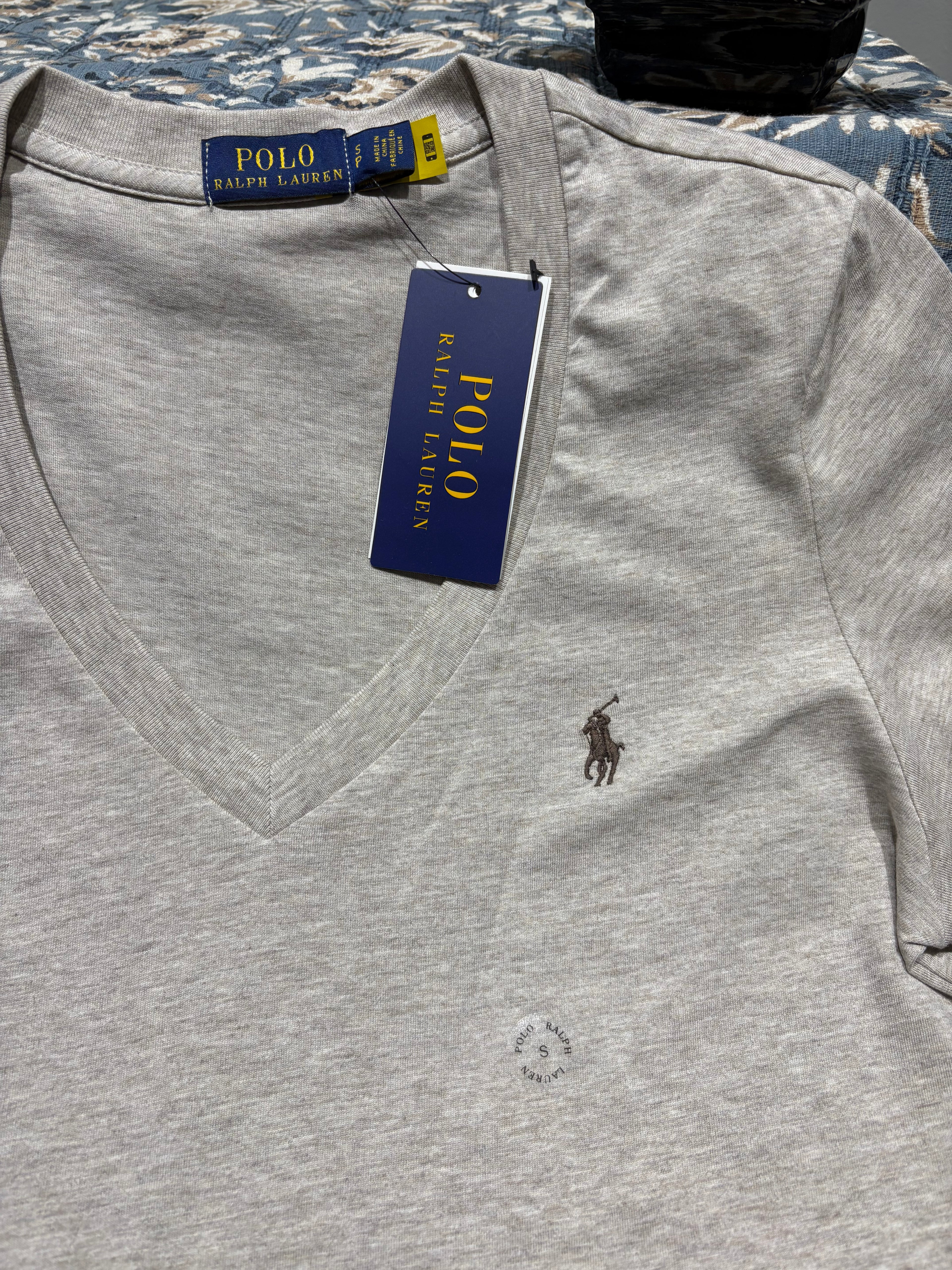 RL V-Neck T-Shirt - Oatmeal