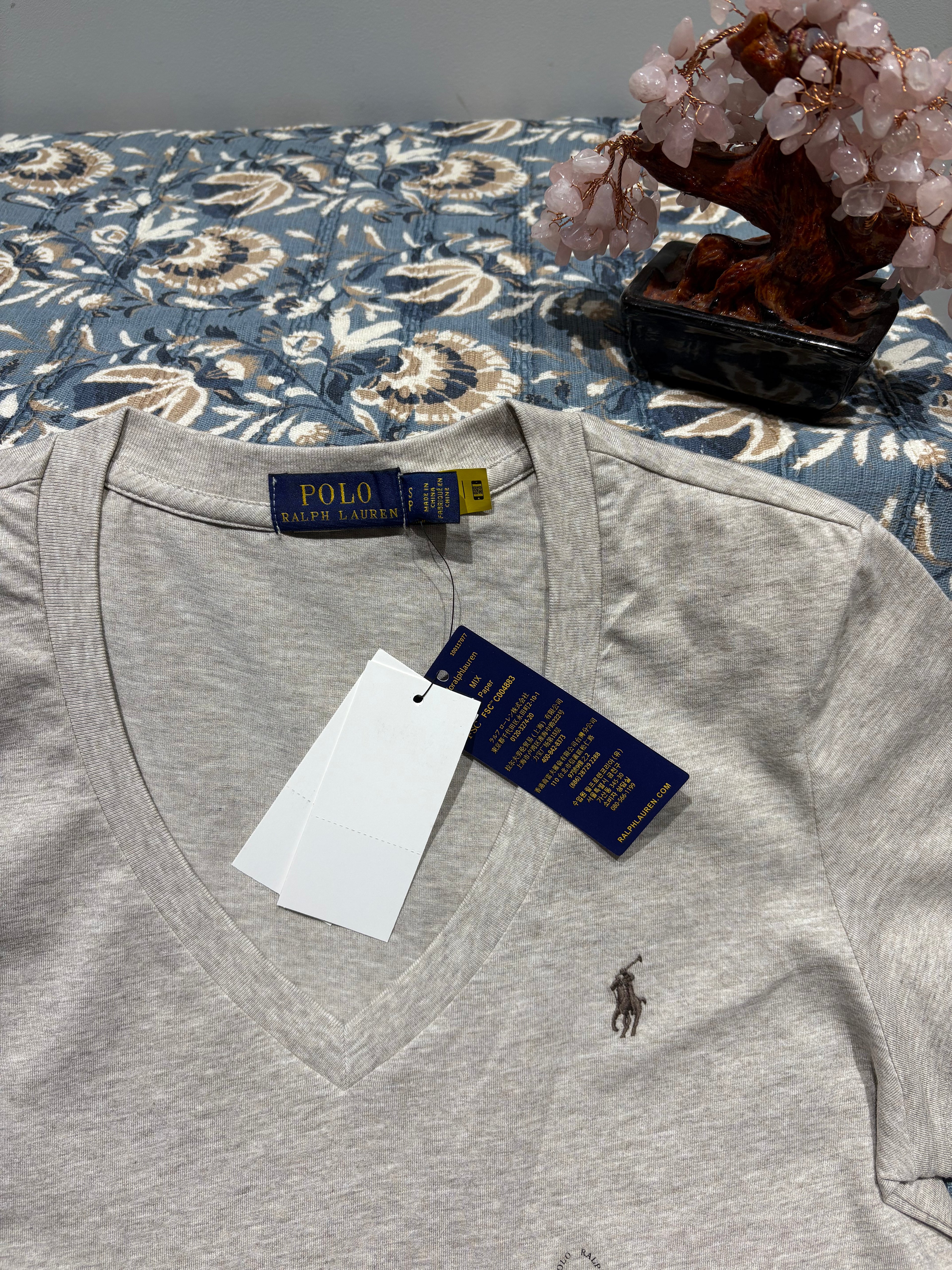 RL V-Neck T-Shirt - Oatmeal