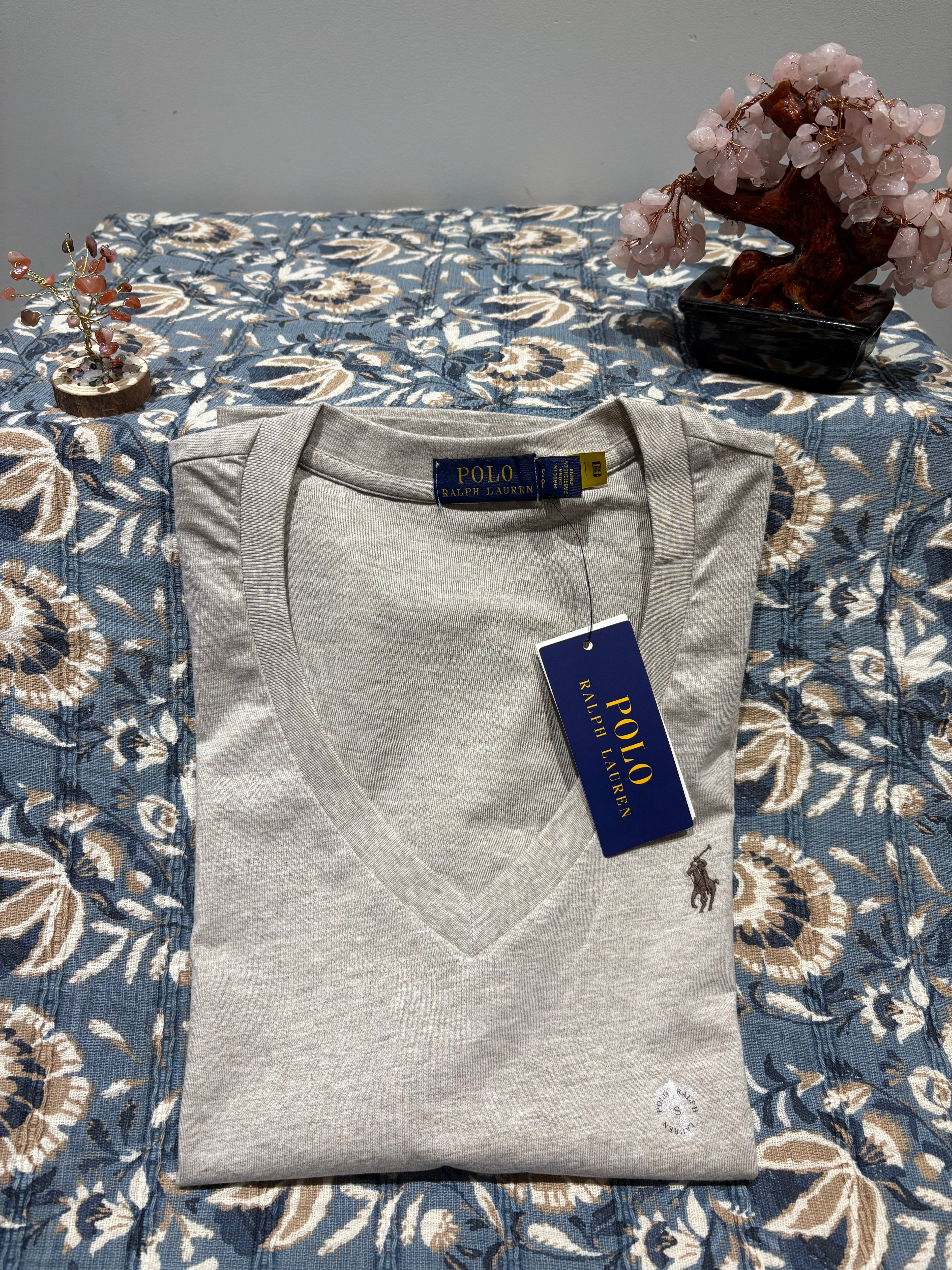 RL V-Neck T-Shirt - Oatmeal