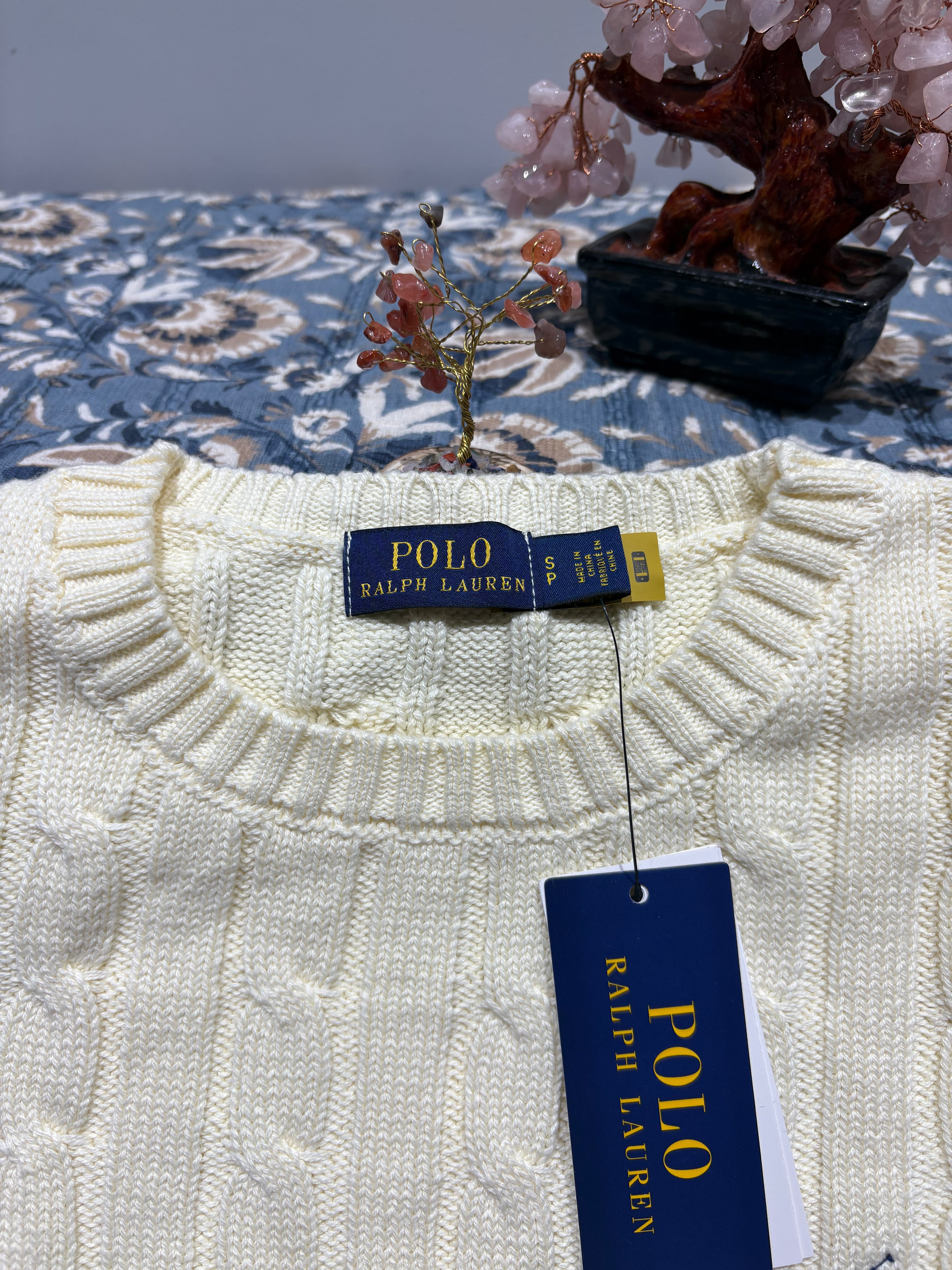 RL Cable Knit Jumper - Cream