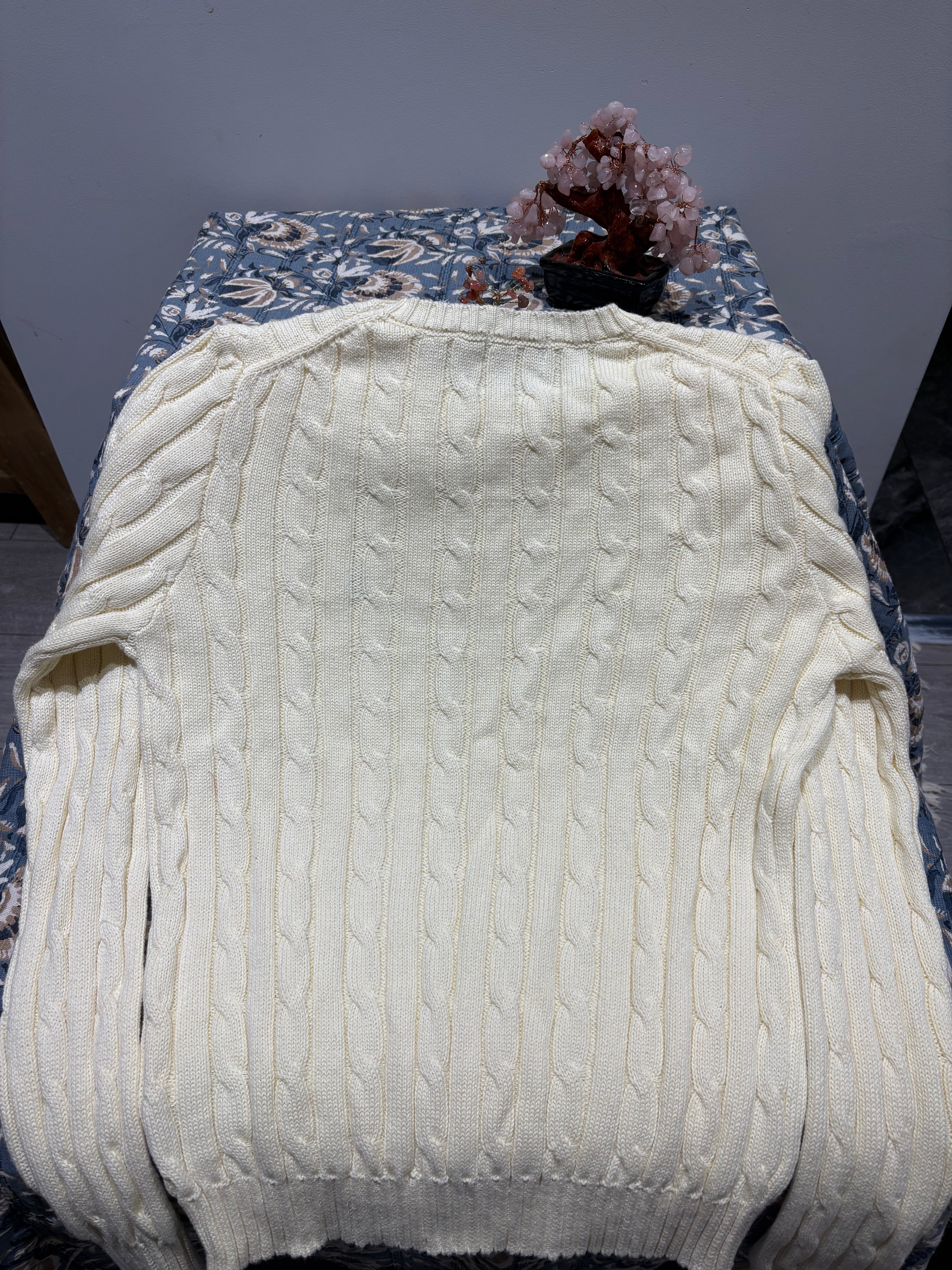 RL Cable Knit Jumper - Cream