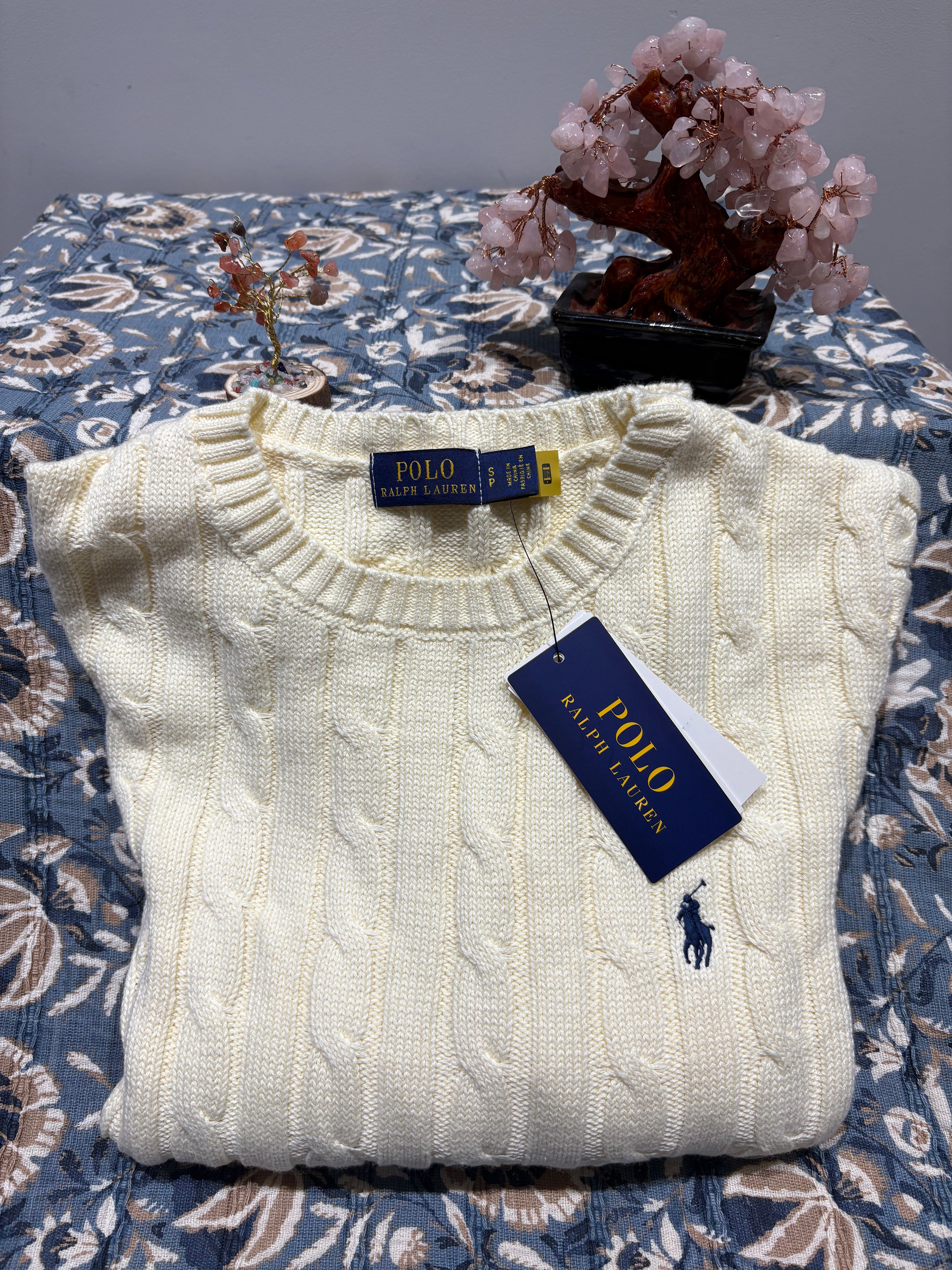 RL Cable Knit Jumper - Cream