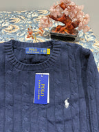 RL Cable Knit Jumper - Navy Blue