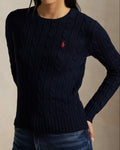 RL Cable Knit Jumper - Navy Blue