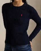 RL Cable Knit Jumper - Navy Blue